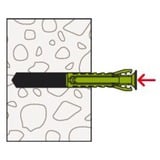 fischer Dübel SX Plus Green 8x40 S K grün, 10 Stück, mit Schraube