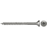 fischer Spanplattenschraube PowerFast 6,0 x 120 Senkkopf PZ 100 Stück, Teilgewinde, nicht rostender Stahl A2