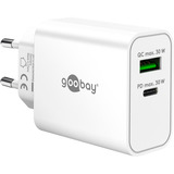 goobay USB-C PD GaN Dual-Schnelladegerät 30 W, wh weiß
