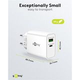 goobay USB-C PD GaN Dual-Schnelladegerät 30 W, wh weiß