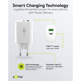 goobay USB-C PD GaN Dual-Schnelladegerät 30 W, wh weiß