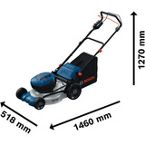 Bosch Akku-Rasenmäher GRA 18V2-46SP Professional, 36Volt (2x18V) blau, 2x 5,5 Ah-Lithium-Ionen-Akku, Ladegerät