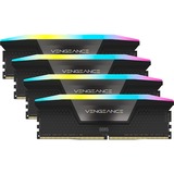 Corsair DIMM 128 GB DDR5-5600 (4x 32 GB) Quad-Kit, Arbeitsspeicher schwarz, CMH128GX5M4B5600C40, Vengeance RGB, INTEL XMP