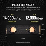 Corsair MP700 PRO SE Hydro X 4 TB, SSD schwarz, PCIe 5.0 x4 | NVMe 2.0 | M.2 2280, mit Wasserkühlungs-Block