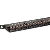 Digitus CAT 6A, Klasse EA High Density Patchpanel, 24 Port schwarz, 0,5 HE, geschirmt
