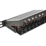 Digitus CAT 6A, Klasse EA High Density Patchpanel, 24 Port schwarz, 0,5 HE, geschirmt