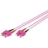 Digitus LWL Patchkabel, Duplex, SC > SC Stecker, Multimode OM4 violett, 1 Meter