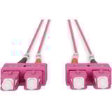 Digitus LWL Patchkabel, Duplex, SC > SC Stecker, Multimode OM4 violett, 1 Meter