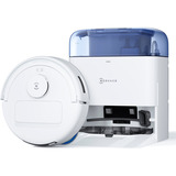 ECOVACS Deebot MINI Blau, Saugroboter weiß/blau, Inklusive Mini-OMNI-Station