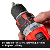 EINHELL Professional Akku-Schlagbohrschrauber TE-CD 18/50 Li-i BL, 18Volt rot/schwarz, 2x Li-Ionen Akku 2,0Ah