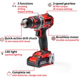 EINHELL Professional Akku-Schlagbohrschrauber TE-CD 18/50 Li-i BL, 18Volt rot/schwarz, 2x Li-Ionen Akku 2,0Ah