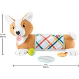 Fisher-Price 3-in-1 Hündchen Spielkissen für Bauchlage mit 3 Spielzeugen, Kuscheltier 