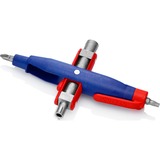 KNIPEX Stift-Schaltschrankschlüssel 00 11 07, Steckschlüssel blau/rot, Länge 145 mm