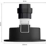 Philips HUE White & Color Ambiance Centura Einbauspot, LED-Leuchte silber, rund