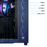 Thermaltake FTW V380XL 9070XT, Gaming-PC violett/transparent, Windows 11 Pro