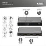 Digitus 4K HDMI Splitter, 1x2 schwarz, mit Downscaler