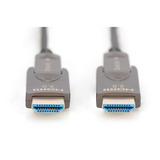 Digitus HDMI / Micro HDMI AOC Hybrid Glasfaserkabel, UHD 4K schwarz, 15 Meter, abnehmbare Stecker
