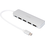 Digitus USB Type-C™ 4-Port Hub (USB 3.0) + PD, USB-Hub silber