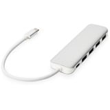 Digitus USB Type-C™ 4-Port Hub (USB 3.0) + PD, USB-Hub silber