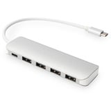 Digitus USB Type-C™ 4-Port Hub (USB 3.0) + PD, USB-Hub silber