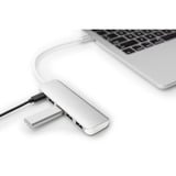 Digitus USB Type-C™ 4-Port Hub (USB 3.0) + PD, USB-Hub silber