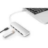 Digitus USB Type-C™ 4-Port Hub (USB 3.0) + PD, USB-Hub silber