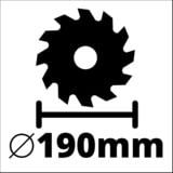 EINHELL Handkreissäge TE-CS 190/1 rot/schwarz, 1.500 Watt