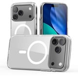 Nevox StyleShell SHOCKFlex, Handyhülle transparent, iPhone 17 Pro Max, kompatibel mit MagSafe