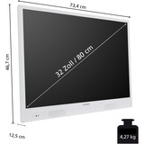 Telefunken PL32WI Mobiler-Akku-TV, LED-Fernseher 80 cm (32 Zoll), weiß, WXGA (HD-ready), Triple Tuner, Akku, Smart-TV