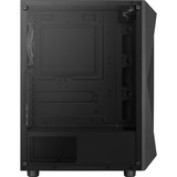 Aerocool Falcon G-BK-v2, Tower-Gehäuse schwarz, Tempered Glass