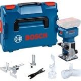 Bosch Akku-Kantenfräse /-Laminatschneider GLF 18V-8 Professional solo, 18Volt, Oberfräse blau/schwarz, ohne Akku und Ladegerät, in L-BOXX