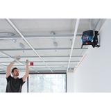 Bosch Professional Kombilaser GCL 2-50 C Professional + RM2 + BM3, Kreuzlinienlaser blau/schwarz, Li-Ionen-Akku 2,0 Ah, in L-BOXX, rote Laserlinien, mit Halterungen