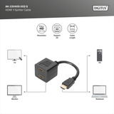 Digitus HDMI Y-Verteilerkabel, Y-Kabel schwarz