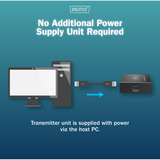 Digitus USB 2.0 CAT Extender-Set, 480 Mbps, 150 Meter, USB-Extender schwarz, Sendeeinheit + Empfängereinheit, 4 Port USB-A