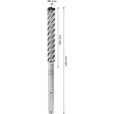 Bosch Professional EXPERT Hammerbohrer SDS-max-8X, Ø 26mm Arbeitslänge 200mm