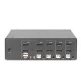 Digitus KVM-Switch DisplayPort 4x 1  schwarz, Dual Display