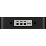 ICY BOX USB Adapter IB-DK1104-C, USB-C Stecker > VGA + DVI + HDMI + DisplayPort Buchse schwarz, 15cm