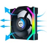 Lian Li UNI FAN SL120 LCD Wireless, Gehäuselüfter schwarz, Reverse, 124.5 mm