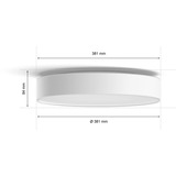 Philips HUE White Ambiance Enrave Deckenleuchte M, LED-Leuchte weiß, inkl. Dimmschalter