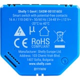 Shelly 1 Gen4 , Relais blau, 4er Pack
