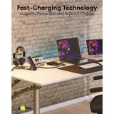 goobay USB-C Multiport-Tischladegerät, PD, GaN, 65 Watt schwarz, 2x USB-C, 2x USB-A, Power Delivery, QuickCharge 3.0