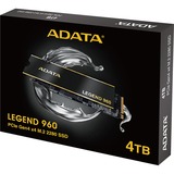 ADATA LEGEND 960 4 TB, SSD dunkelgrau/gold, PCIe 4.0 x4, NVMe 1.4, M.2 2280