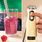 Cecotec Stabmixer Power RetroYellow 1200MAX Cream&Crush gelb, 1.200 Watt, mit Zerkleinerer und Schneebesen