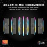 Corsair DIMM 32 GB DDR5-5600 (2x 16 GB) Dual-Kit, Arbeitsspeicher grau, CMH32GX5M2B5600Z40, Vengeance RGB, AMD EXPO