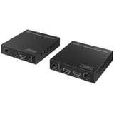 Digitus HDMI Fiber KVM IP Extender Set, KVM-Switch schwarz, 4K/60Hz