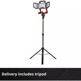 EINHELL Akku-Lampe TP-CL 18/3000 Li Set - Solo, Baustrahler rot, ohne Akku und Ladegerrät, inkl. Stativ