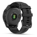 Garmin fēnix E - 47mm, AMOLED, Smartwatch Schwarz/Schiefergrau, Silikon-Armband, Edelstahl