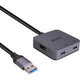 Lindy 4 Port USB 3.0 Hub, USB-Hub grau/schwarz, 5m