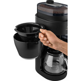 Melitta AromaFresh X , Filtermaschine schwarz (matt)/silber, mit Mahlwerk