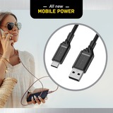 Otterbox USB 2.0 Kabel, USB-A Stecker > USB-C Stecker schwarz, 1 Meter